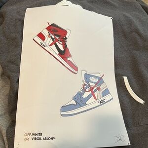 Poster of off white sneakers.